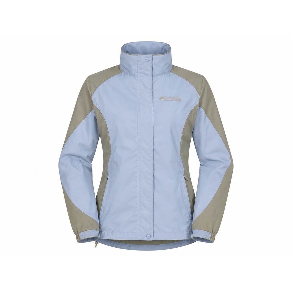 Columbia Women’s Interchange Jacket Blue Gray Outdoor Coat Lightweight Shell-L
